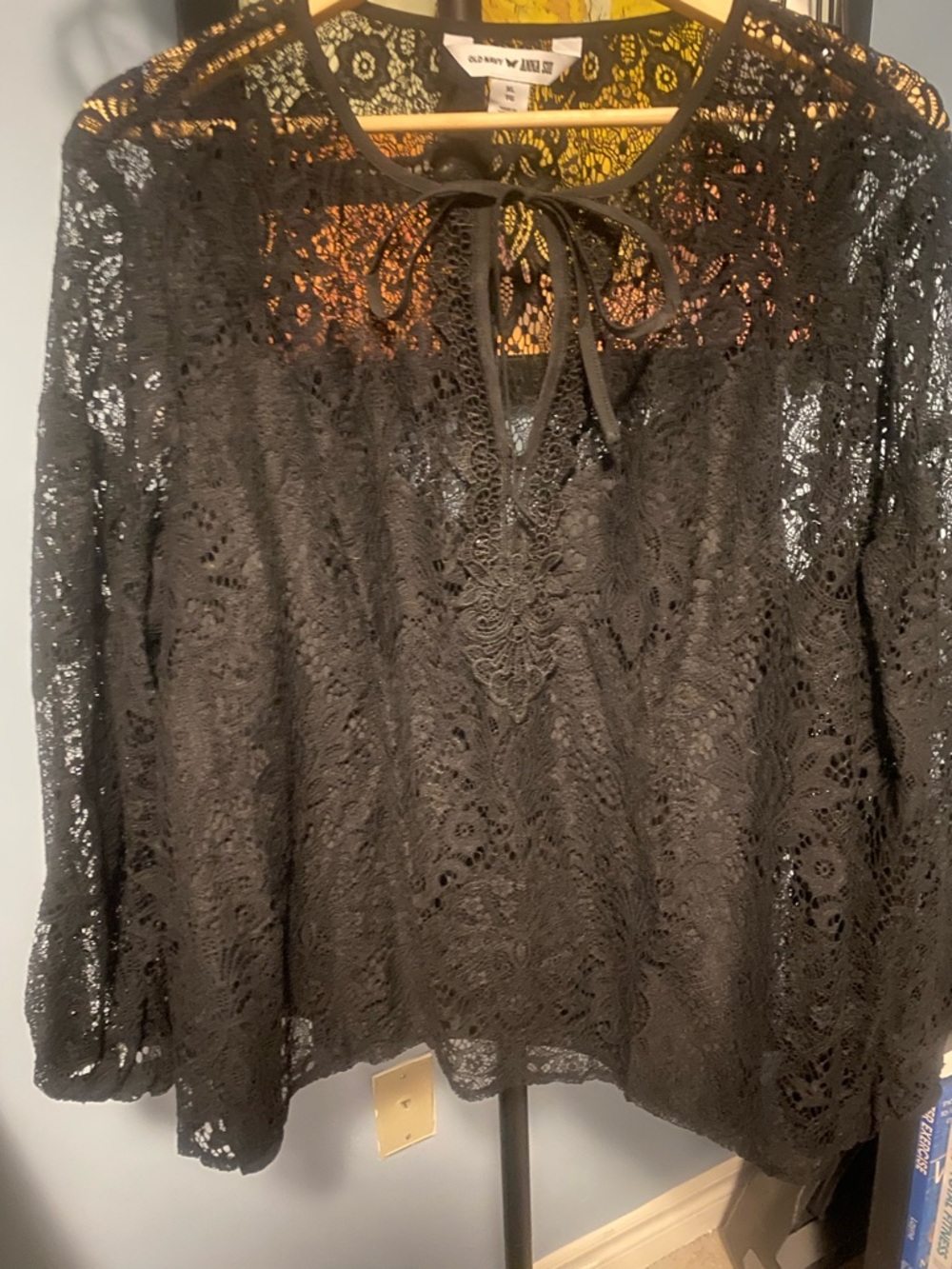 Lace Tie-Neck Blouse by Anna Sui for Old Navy
